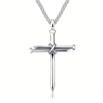 Nail Cross Pendant Necklace